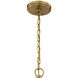 Octave 5 Light Warm Brass Chandelier Ceiling Light, Essentials