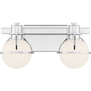 Pierce 2 Light 15.5 inch Chrome Bathroom Vanity Light Wall Light