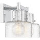 Dover 2 Light 17 inch Chrome Bathroom Vanity Light Wall Light