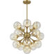 Matisse 16 Light 22 inch Warm Brass Chandelier Ceiling Light