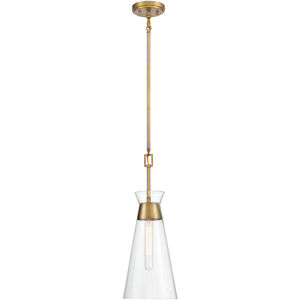 Lakewood 1 Light 8 inch Warm Brass Pendant Ceiling Light, Essentials