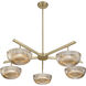 Hubbard LED 38 inch Noble Brass Chandelier Ceiling Light