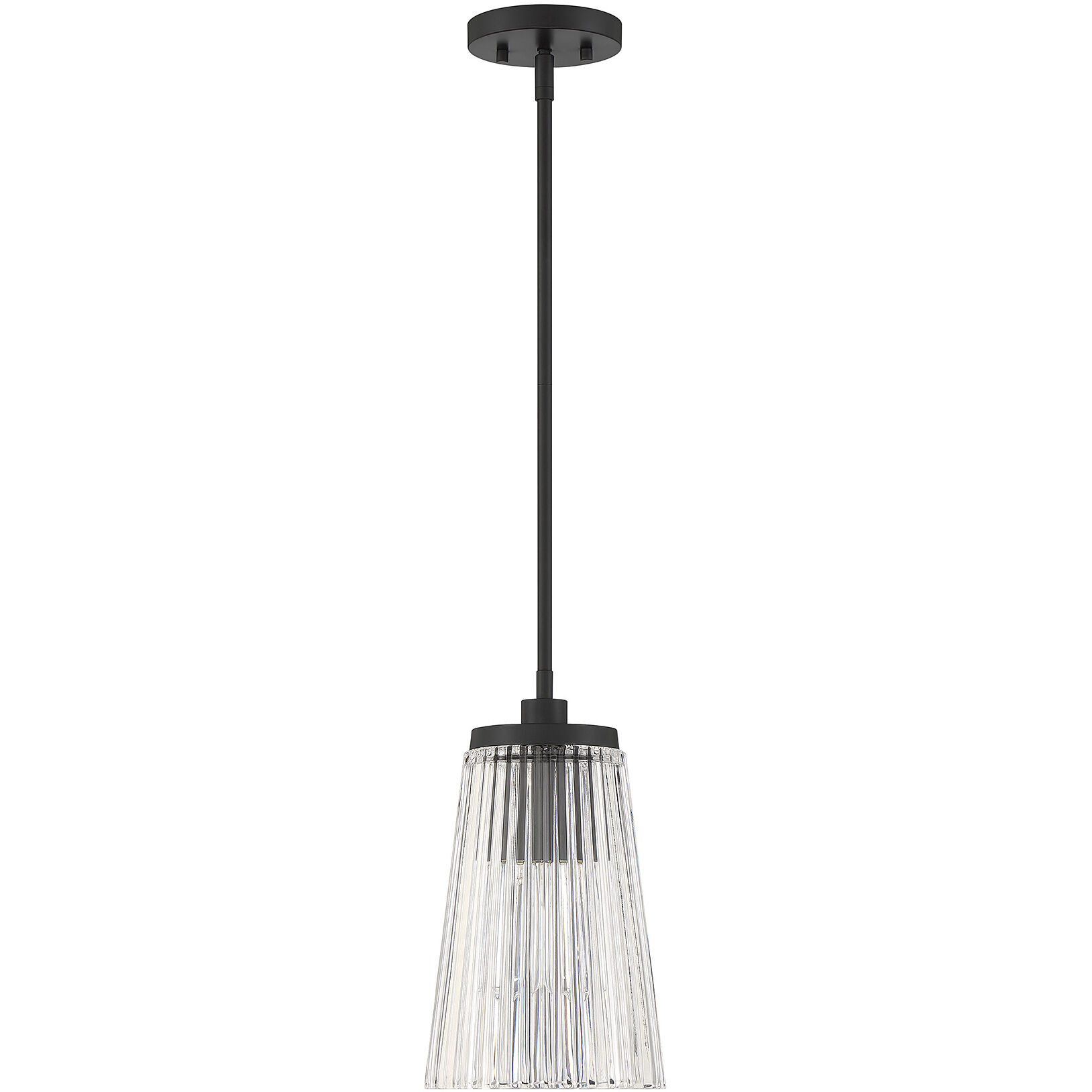 Chantilly 1 Light 8 inch Matte Black Pendant Ceiling Light, Essentials