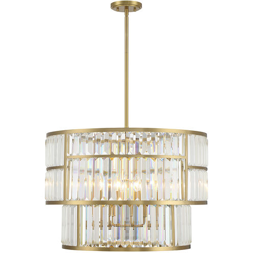 Rohe 5 Light 26 inch Warm Brass Pendant Ceiling Light