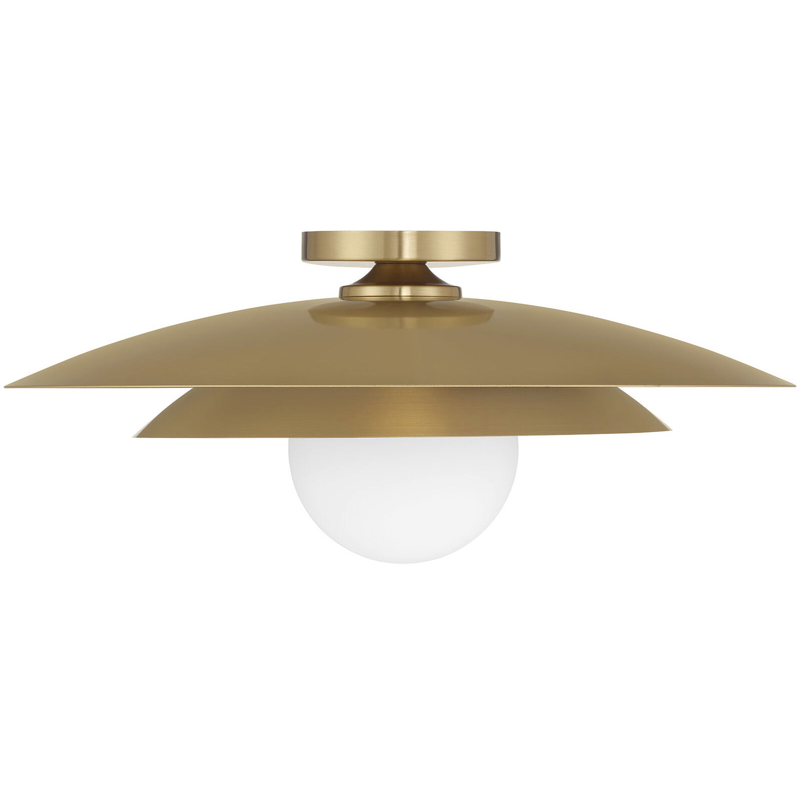 Sherrer 1 Light 20 inch Warm Brass Semi-Flush Ceiling Light