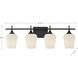 Octave 4 Light 28.75 inch Matte Black Bathroom Vanity Light Wall Light, Essentials
