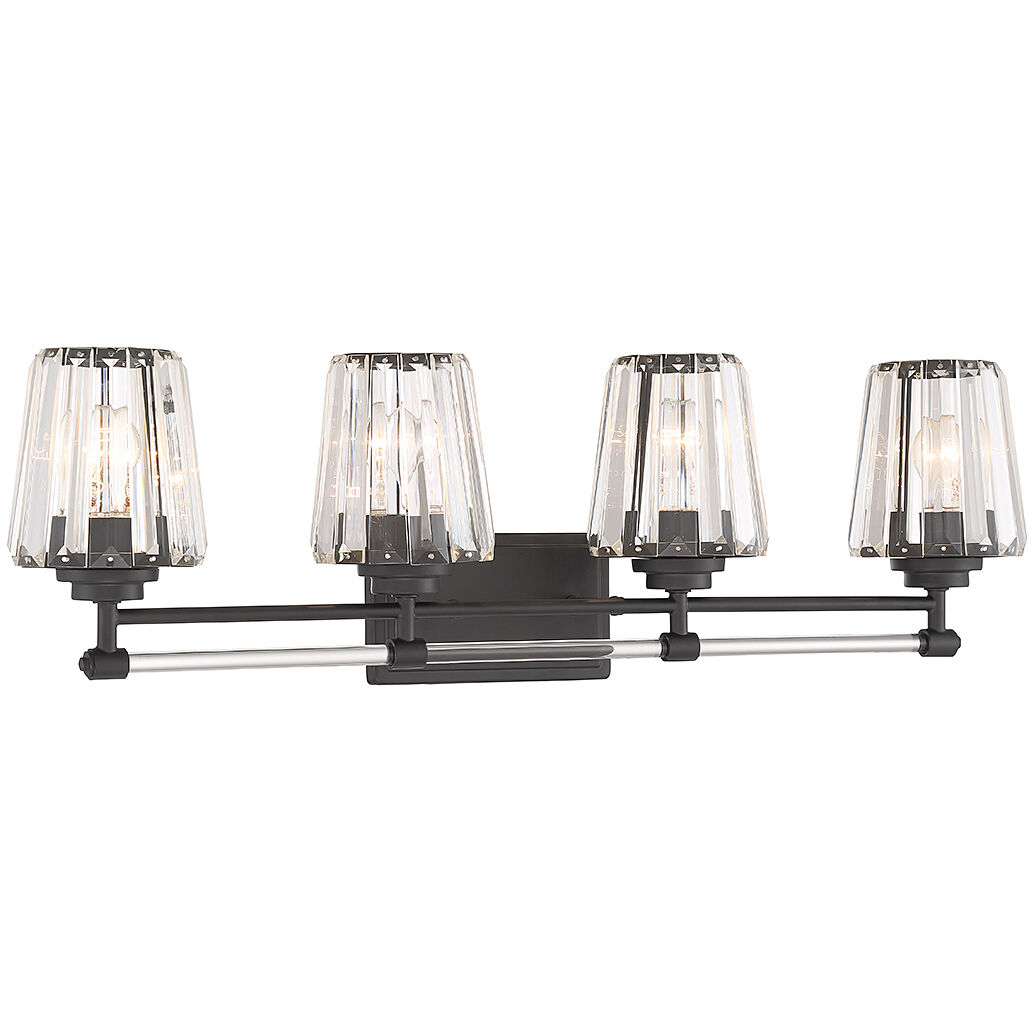 Garnet 4 Light 32 inch Black Bathroom Vanity Light Wall Light
