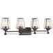 Garnet 4 Light 32 inch Black Bathroom Vanity Light Wall Light