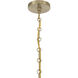 Crescent 6 Light 30 inch Noble Brass Chandelier Ceiling Light