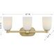 Baldwin 3 Light 23 inch Noble Brass Bathroom Vanity Light Wall Light, Essentials
