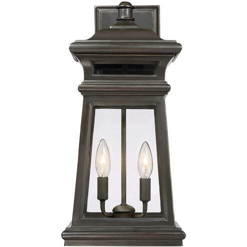 Taylor 2 Light 20 inch English Bronze with Gold Outdoor Wall Lantern