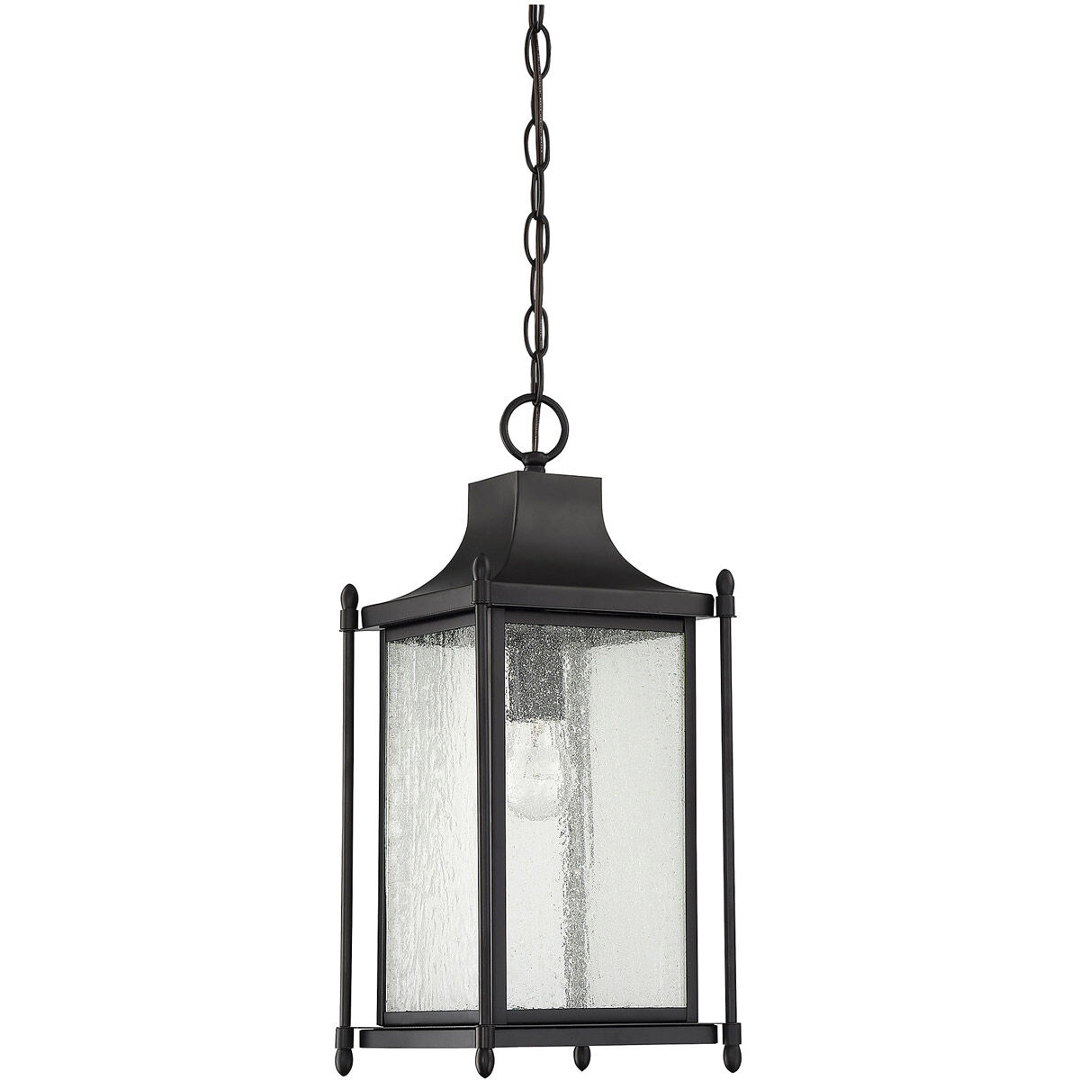 Dunnmore 1 Light 8 inch Black Outdoor Hanging Lantern