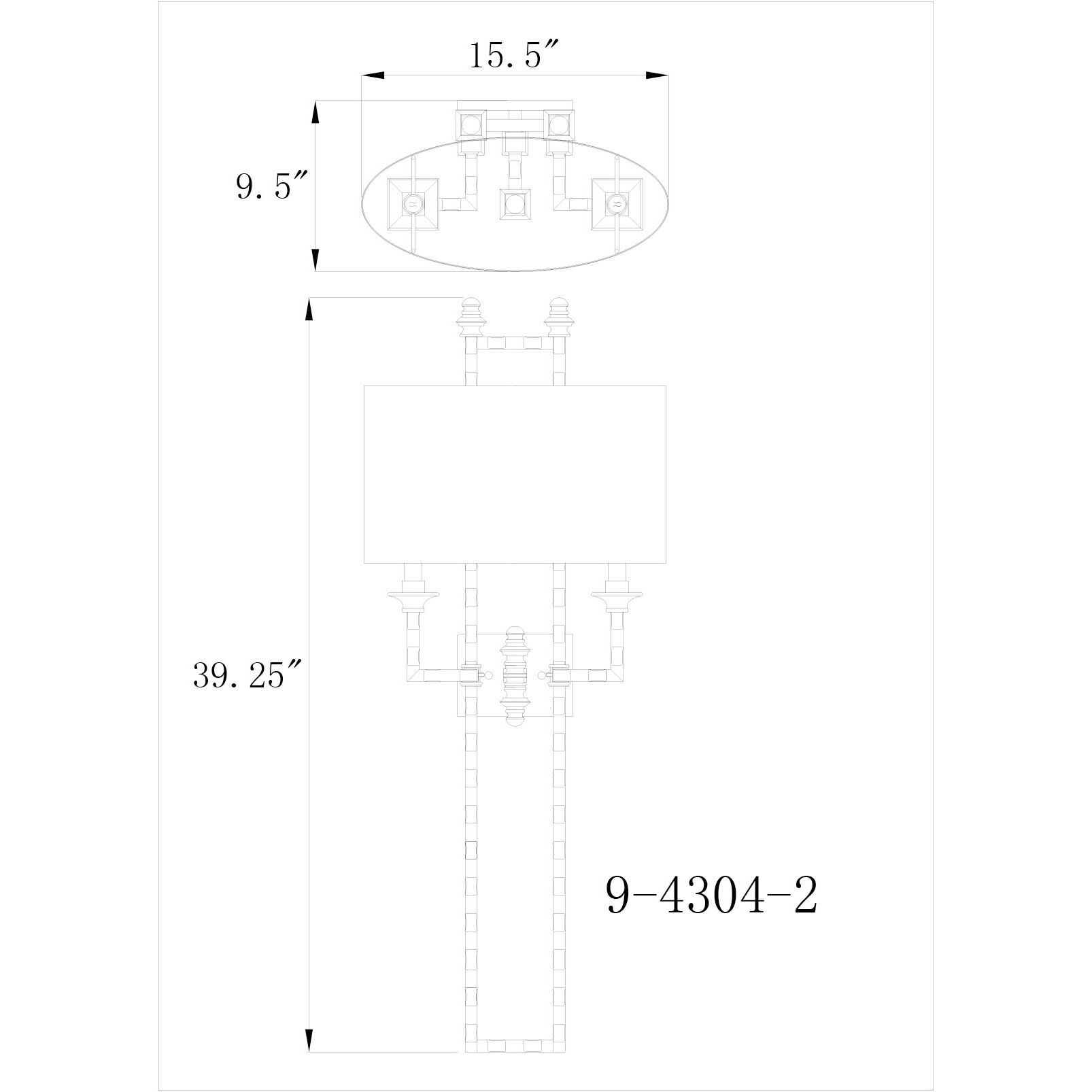 Structure 2 Light 15.5 inch Aged Steel Wall Sconce Wall Light