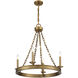 Seville 4 Light 25 inch Warm Brass Chandelier Ceiling Light, Essentials