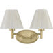 Rosa 2 Light 17 inch Noble Brass Bathroom Vanity Light Wall Light