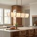 Orleans 8 Light 58.3 inch Distressed Gold Linear Chandelier Ceiling Light