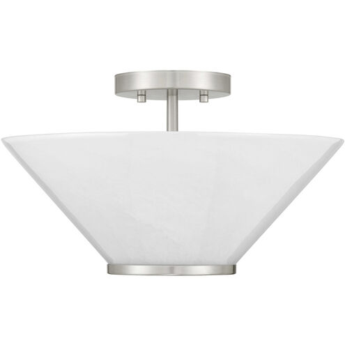 Blair 3 Light 15 inch Satin Nickel Convertible Semi-Flush or Pendant Ceiling Light