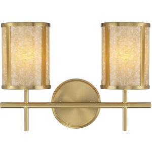 Camden 2 Light 14.75 inch Warm Brass Bath Wall Light