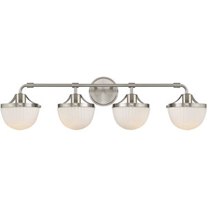 Meredith 4 Light 33 inch Satin Nickel Bathroom Vanity Light Wall Light