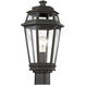 Holbrook 1 Light 17 inch Textured Bronze With Gold Highlights Outdoor Post Lantern