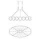 Warwick 6 Light 34.5 inch Brittannia Gold Linear Chandelier Ceiling Light