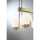 Abella 8 Light 46 inch Warm Brass Linear Chandelier Ceiling Light, Lighting One