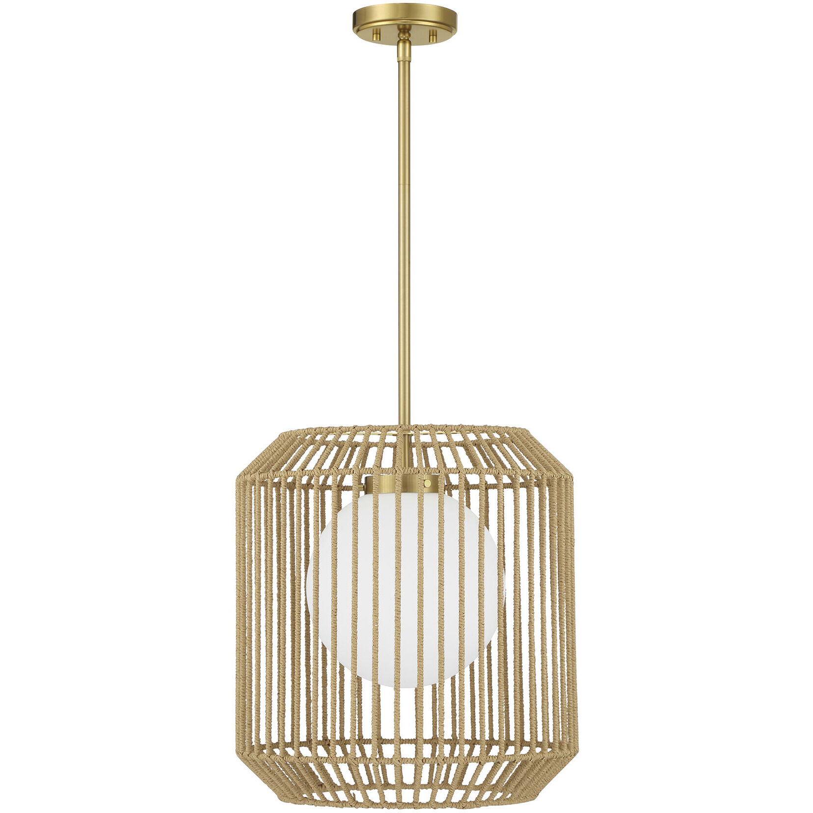 Pastis 1 Light 16 inch Warm Brass Pendant Ceiling Light