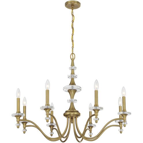 Champlain 8 Light 35 inch Warm Brass Chandelier Ceiling Light