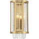 Mancini 2 Light 8 inch Warm Brass Wall Sconce Wall Light