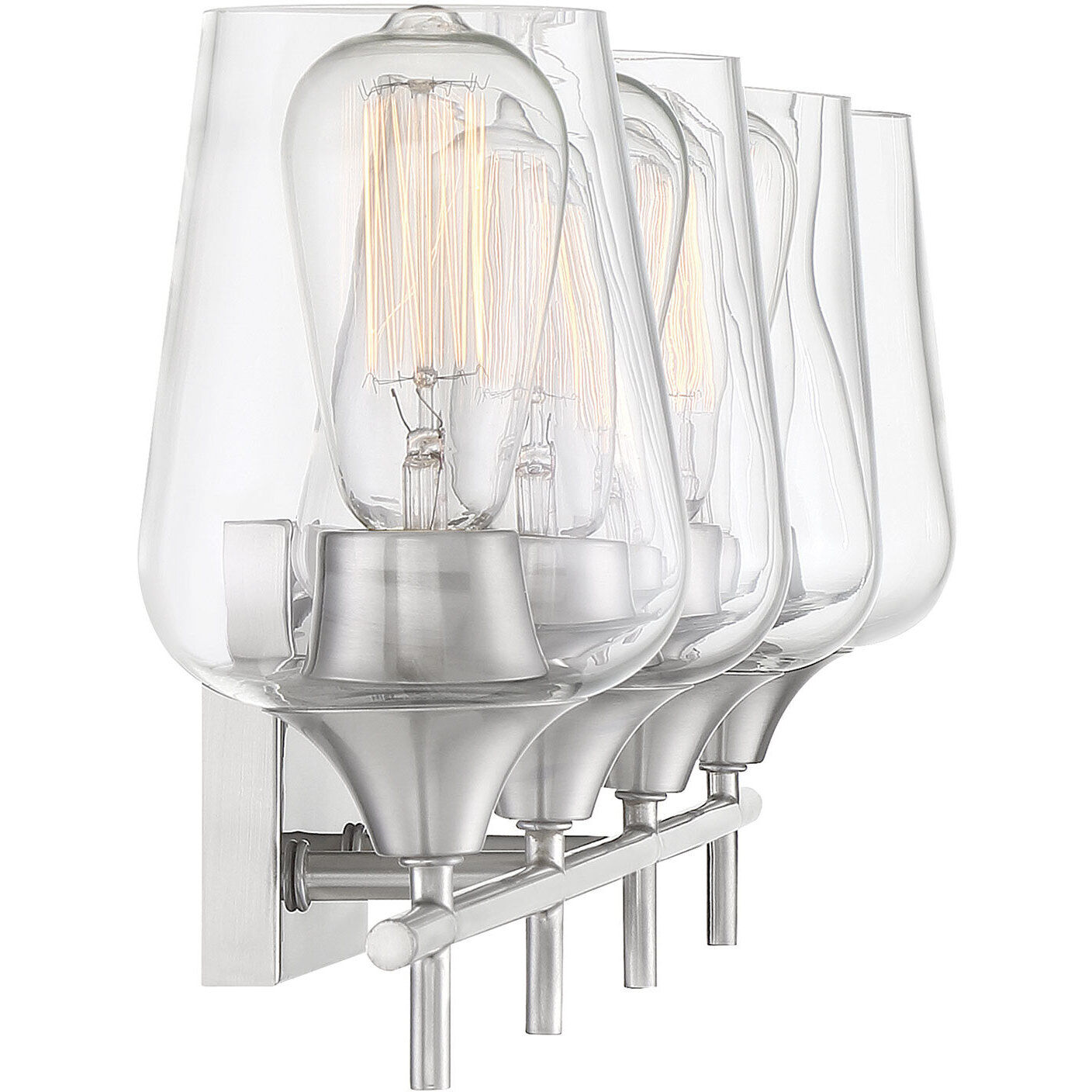 Octave 4 Light 28.75 inch Satin Nickel Bathroom Vanity Light Wall Light, Essentials