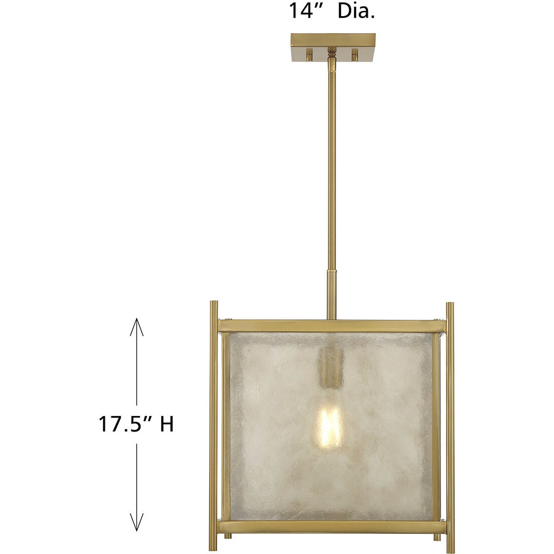Jacobs 1 Light 14 inch Warm Brass Pendant Ceiling Light