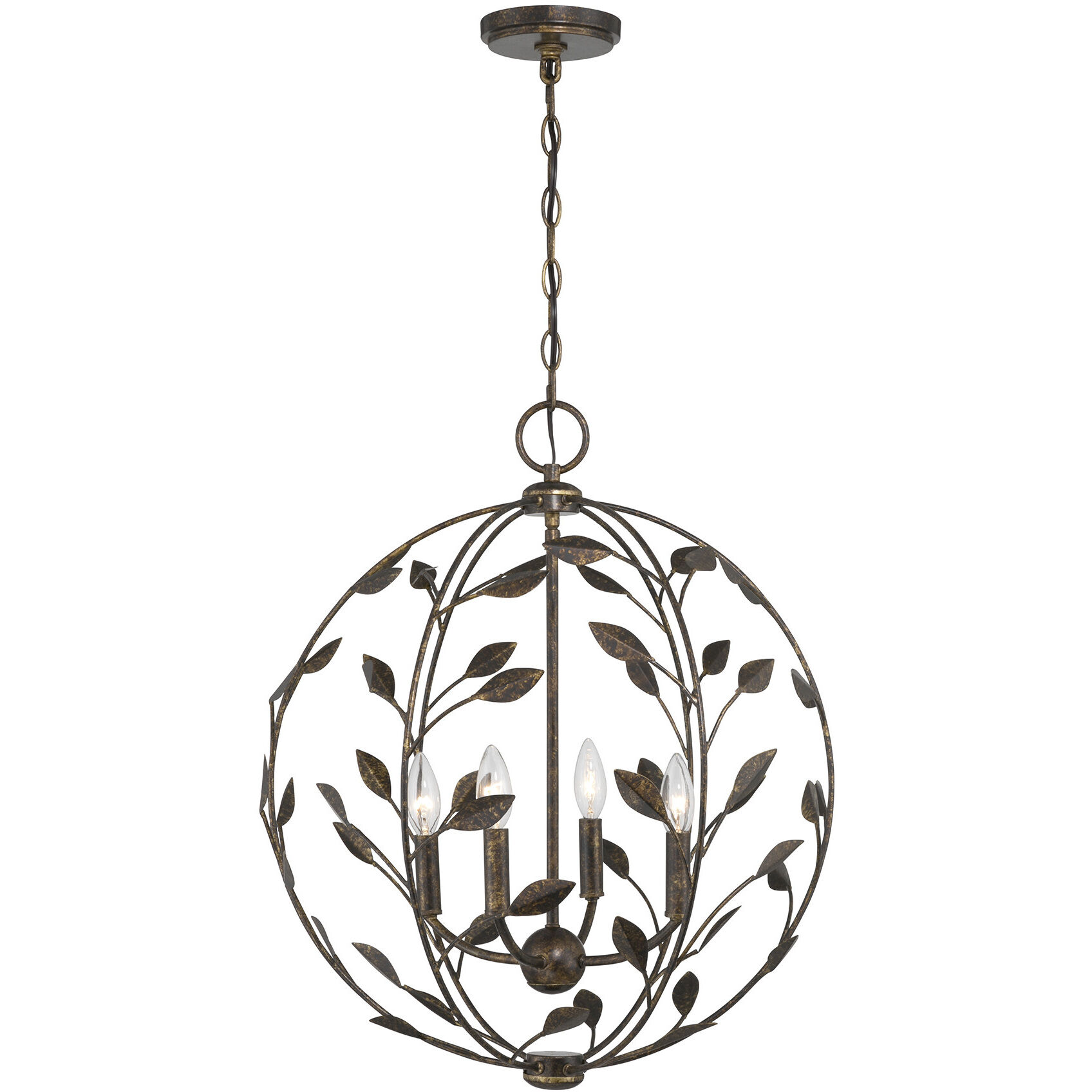 Laska 4 Light 20 inch Enchanted Bronze Pendant Ceiling Light