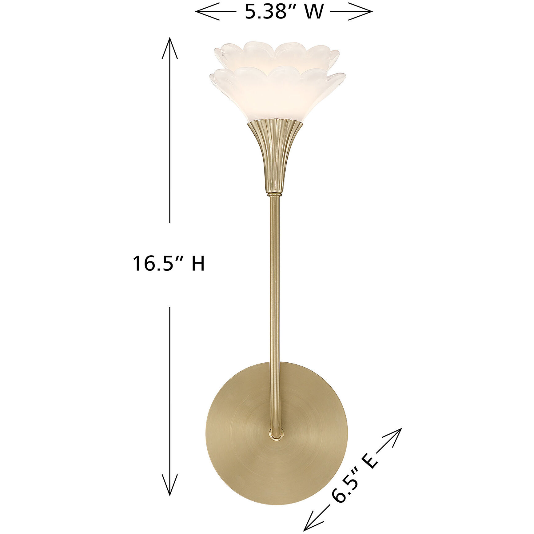 Florena 1 Light 5.38 inch Noble Brass Wall Sconce Wall Light