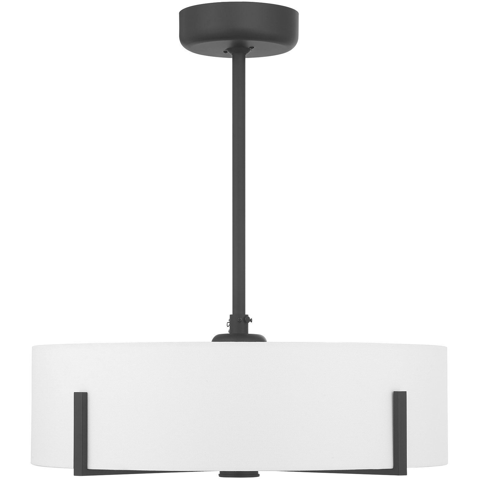 Mansell 14 inch Matte Black Fan D'Lier