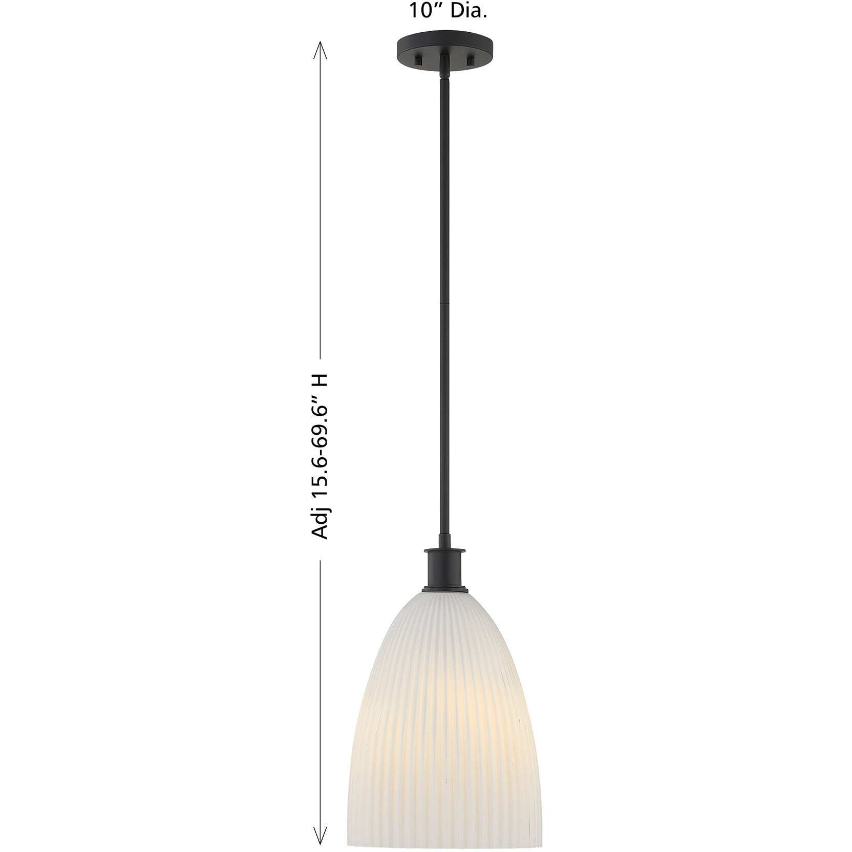 Baldwin 1 Light 10 inch Matte Black Pendant Ceiling Light, Essentials