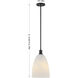 Baldwin 1 Light 10 inch Matte Black Pendant Ceiling Light, Essentials