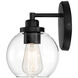 Carson 1 Light 5.5 inch Black Bathroom Vanity Light Wall Light, Essentials