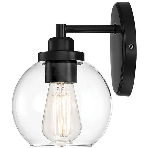 Carson 1 Light 5.5 inch Black Bathroom Vanity Light Wall Light, Essentials