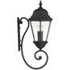 Wakefield 3 Light 31 inch Textured Black Outdoor Wall Lantern 