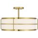 Chauncey 4 Light 22 inch Warm Brass Semi-Flush Ceiling Light