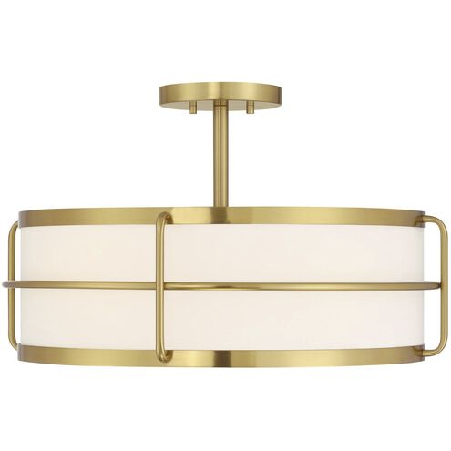 Chauncey 4 Light 22 inch Warm Brass Semi-Flush Ceiling Light