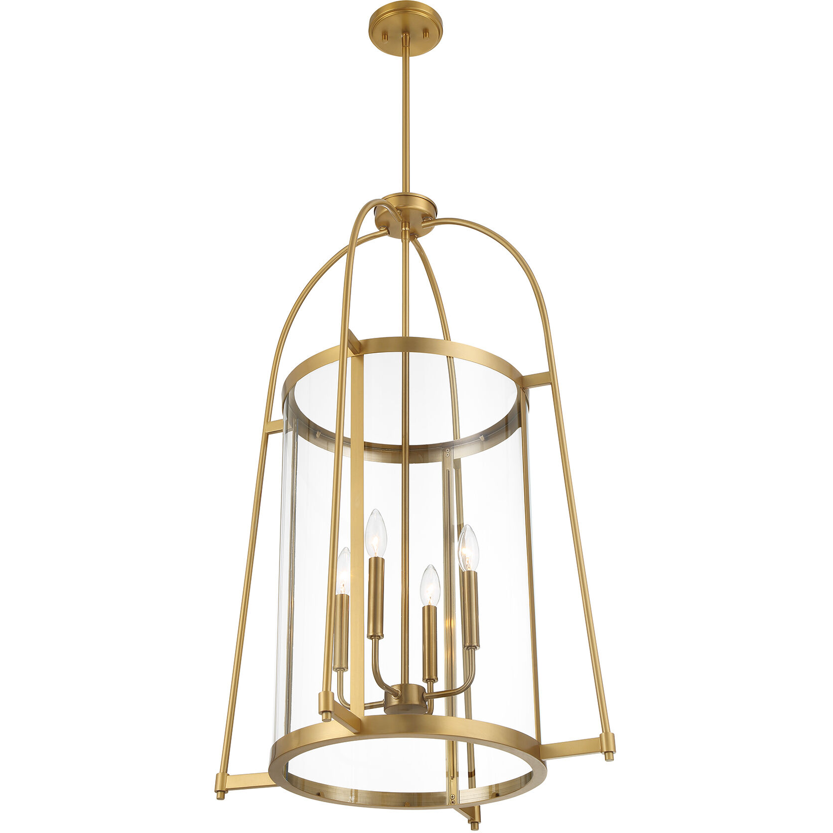 Rosedale 4 Light 23 inch Warm Brass Pendant Ceiling Light