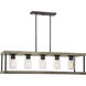 Eden 5 Light 13 inch Weathervane Outdoor Linear Chandelier