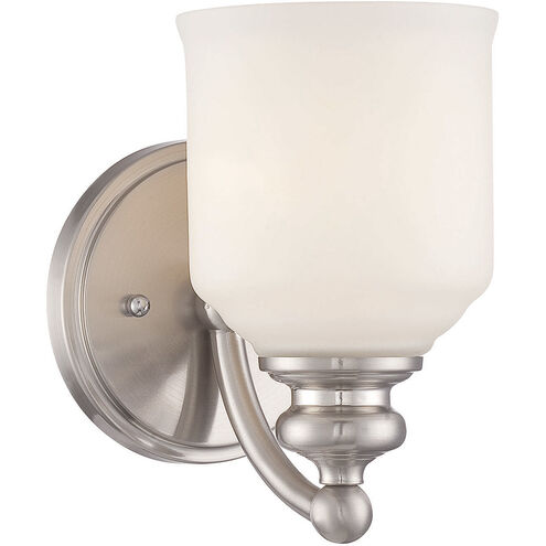 Melrose 1 Light 5 inch Satin Nickel Wall Sconce Wall Light, Essentials