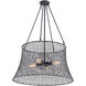 Longleaf 4 Light 28 inch Matte Black Outdoor Chandelier