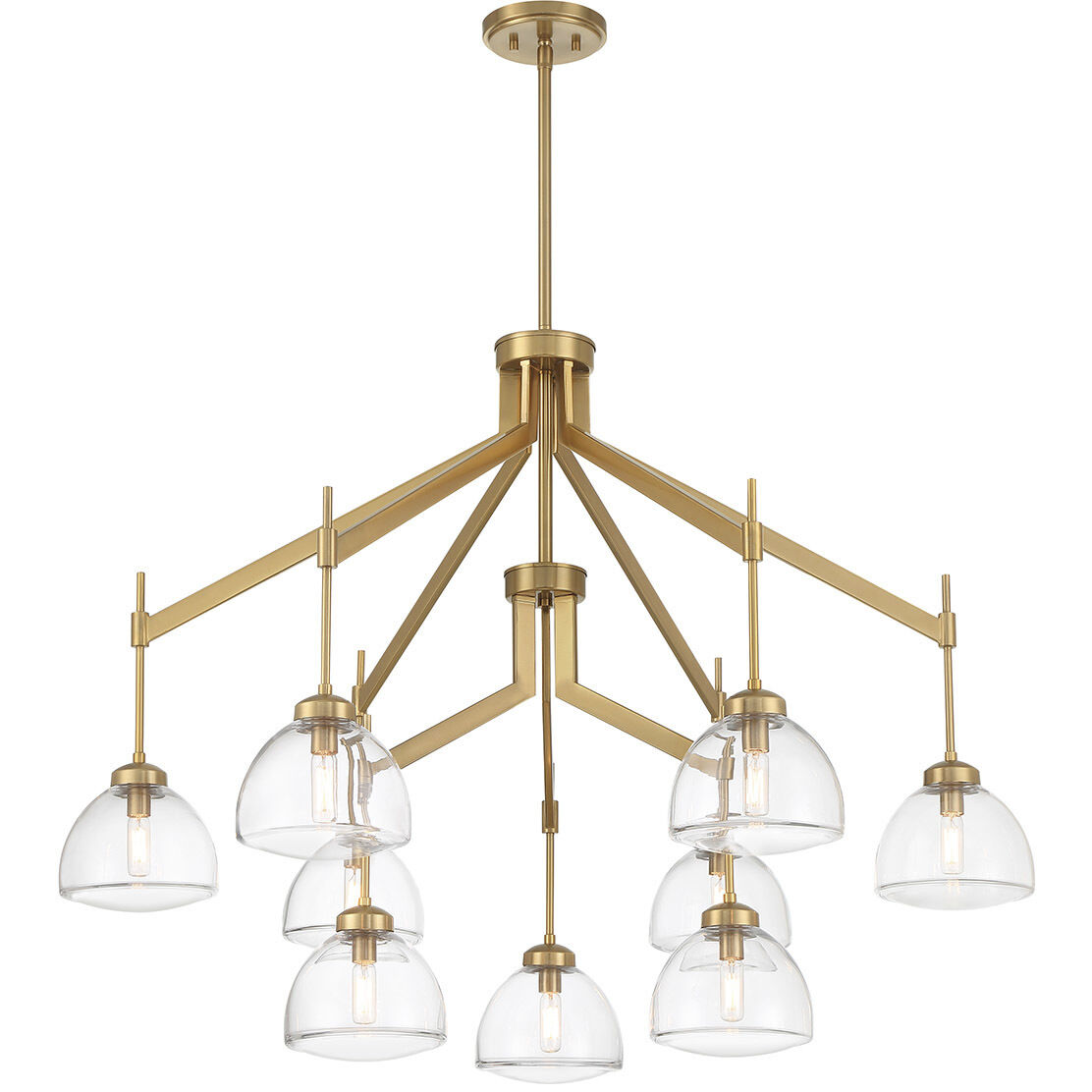 Corbin 9 Light 41 inch Warm Brass Chandelier Ceiling Light