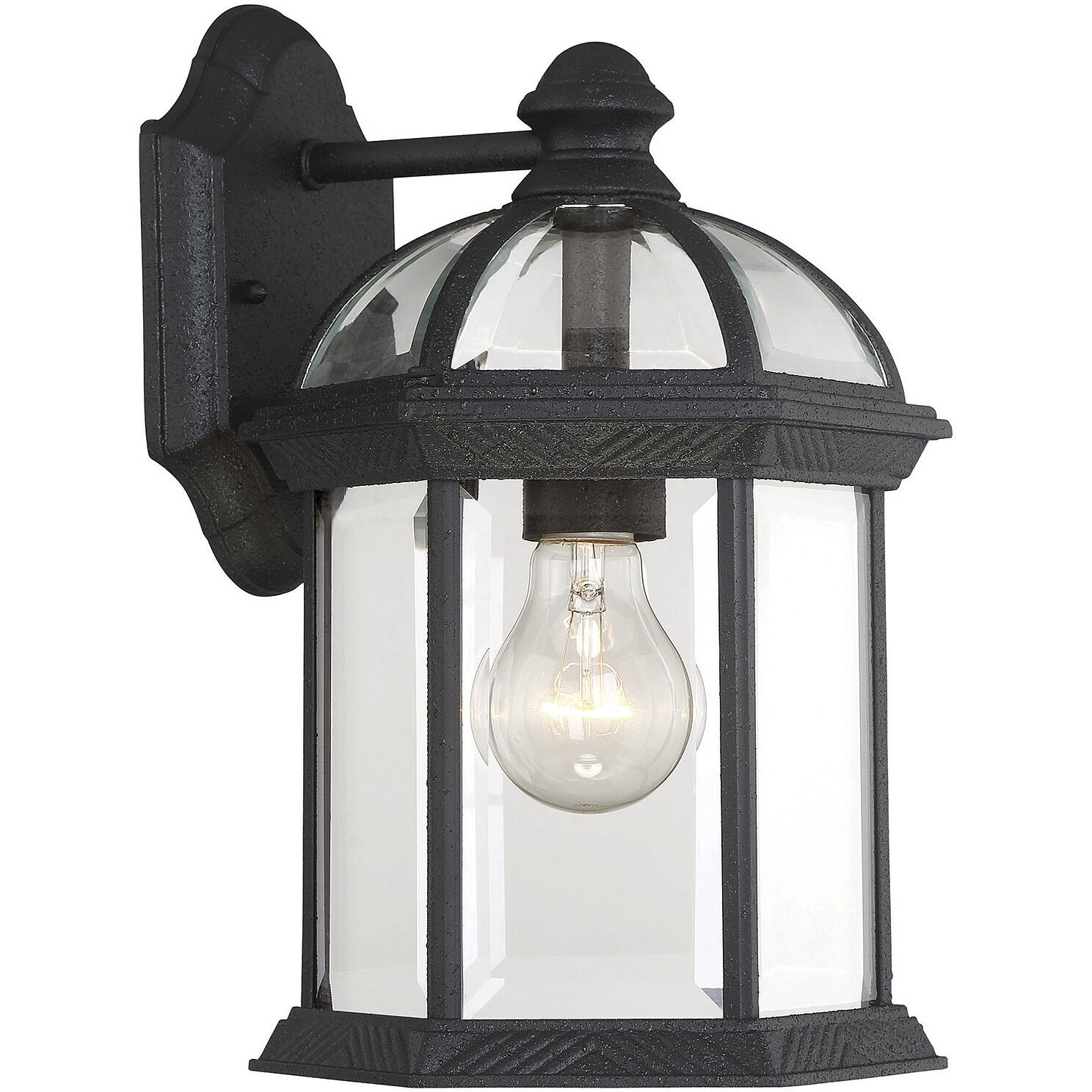 Kensington Outdoor Wall Lantern in Black