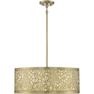 New Haven 4 Light 22 inch Burnished Brass Pendant Ceiling Light