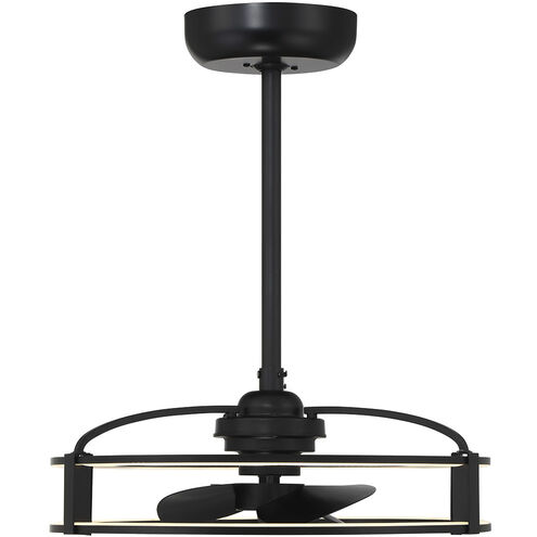 Vesta 14 inch Matte Black with Black Blades Fan D'Lier