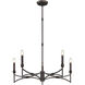 Gardner 5 Light 30 inch Champagne Mist Chandelier Ceiling Light